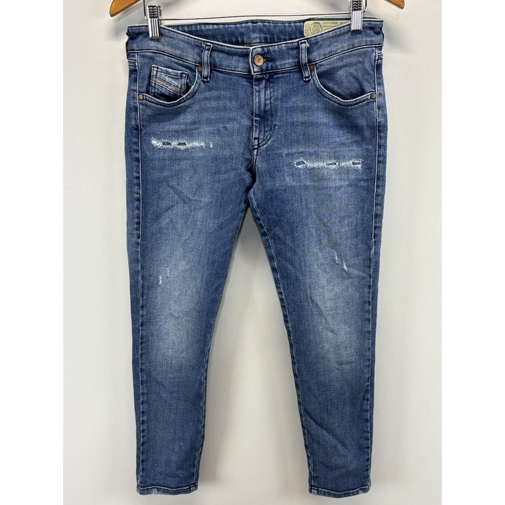 Diesel Slandy Low Jeans Womens W31 L27 Blue Super Skinny Stretch Low Waist